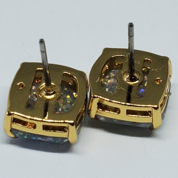NWT kate spade ♠️ Black Gold Glitter
Squared Away Earrings - Picture 7 of 9